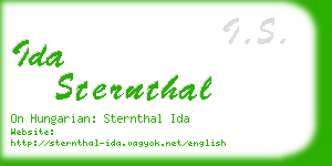 ida sternthal business card